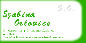 szabina orlovics business card